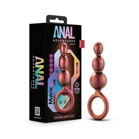 Blush Anal Adventures Matrix Beaded Loop Plug - Copper