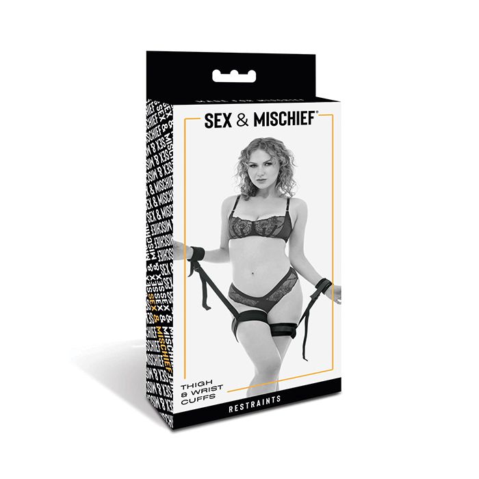 Sex & Mischief Brat Thigh & Wrist Cuffs